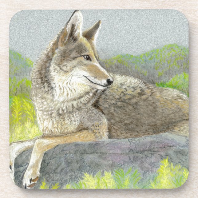 Dessous-de-verre Coyote Beverage Coaster (Devant)