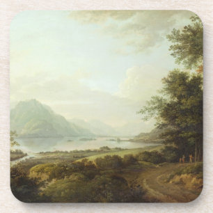 Dessous-de-verre Crainte de loch, Argyllshire, c.1780-1800 (huile