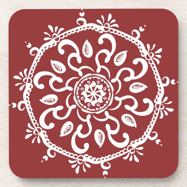 Dessous-de-verre Cranberry Mandala (Devant)
