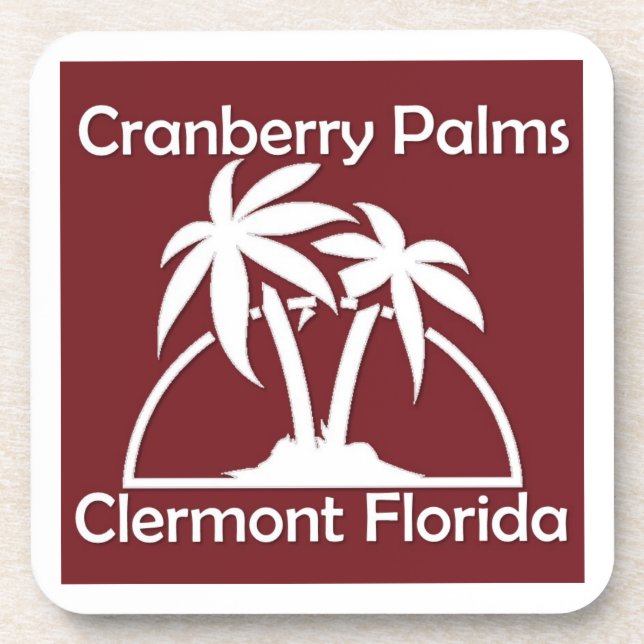 Dessous de verre Cranberry Palms (Devant)