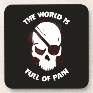 Dessous-de-verre Crâne Halloween noir foncé