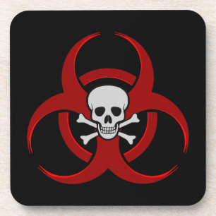 Dessous-de-verre Crâne rouge de Biohazard