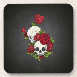 Dessous-de-verre Crânes florales Dia de los Muertos Dessous-de-ve