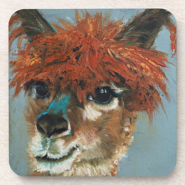Dessous-de-verre Crazy Hair Alpaca Plastique dur (Devant)