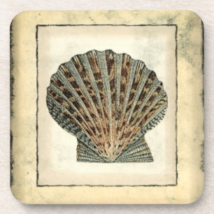 Dessous-de-verre Créatures de mer par le rivage