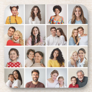 Dessous-de-verre Créez votre propre collection de 16 photos en plas