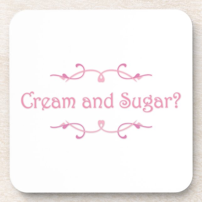 Dessous-de-verre Crème et sucre ? (Devant)