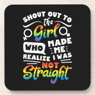 Dessous-de-verre Cri à la fille Fierté lesbienne LGBT T Shirt G
