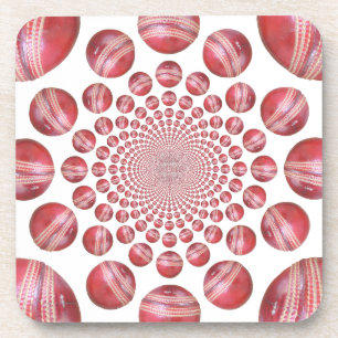 Dessous-de-verre Crimson Vortex : Belle Balle de Cricket Rouge