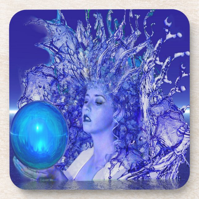 Dessous-de-verre Cristal bleu (Devant)
