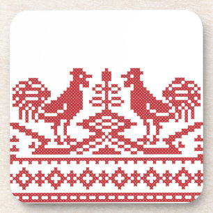 Dessous-de-verre Crochet rouge