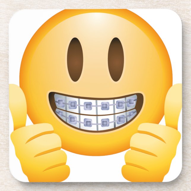 Dessous-de-verre Croisillons Geeky Emoji (Devant)