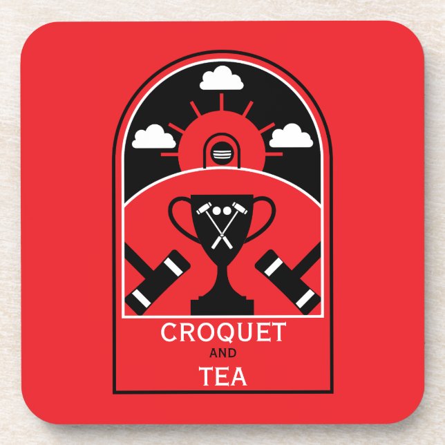 Dessous-de-verre Croquet sur gazon (Devant)