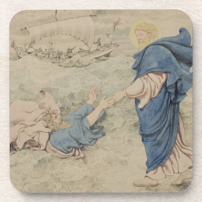 Dessous-de-verre Croquis du Christ marchant sur l'eau (la semaine (Devant)