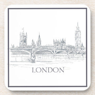 Dessous-de-verre Croquis Skyline Londres Icone