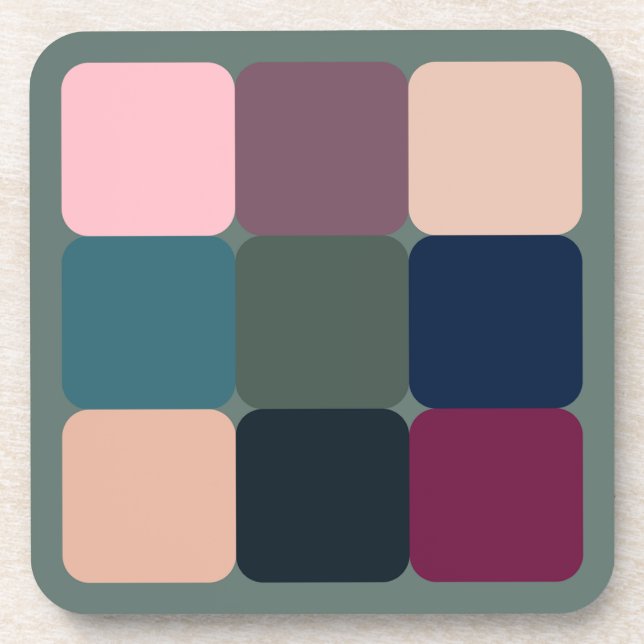 Dessous-de-verre Cubes colorés (Devant)
