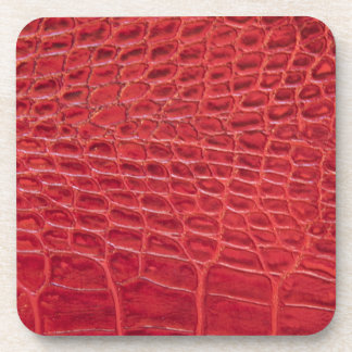 Dessous-de-verre Cuir rouge d'alligator de Faux