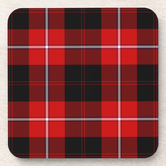 Dessous-de-verre Cunningham Tartan rouge noir (Devant)