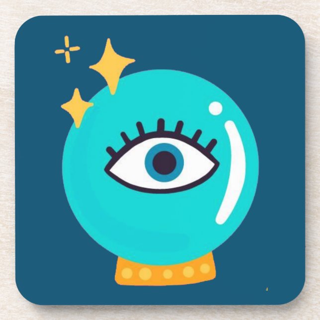 Dessous-de-verre Curieux oeil à bille de cristal magique (Devant)