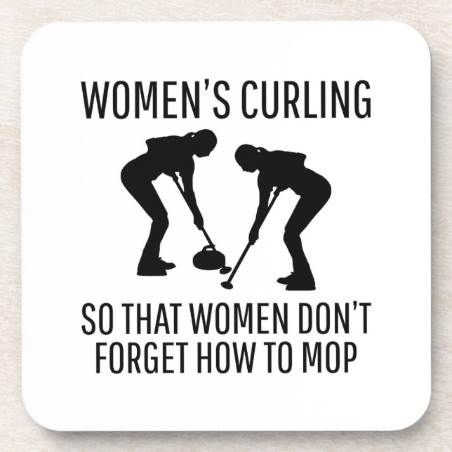 Dessous-de-verre Curling en pierre hiver Curler sport glace (Devant)