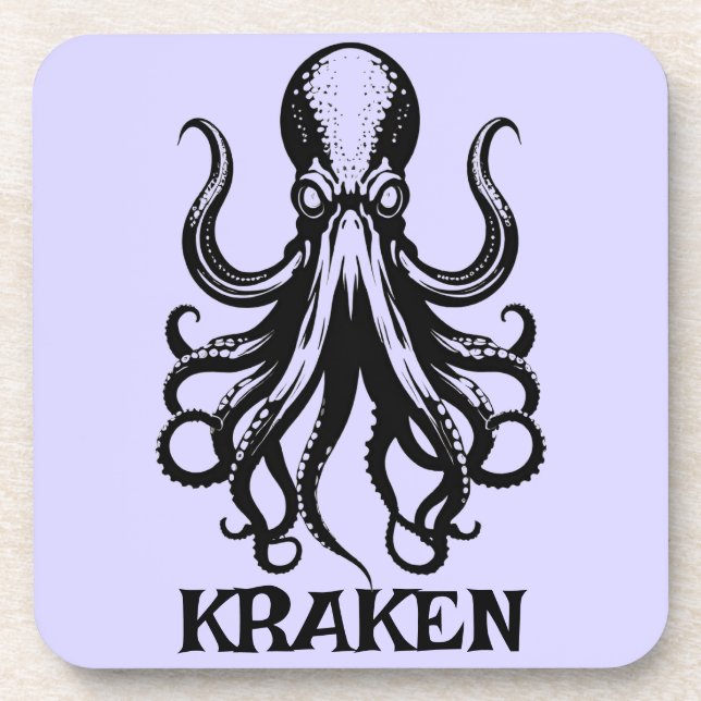 Dessous-de-verre Custom Kraken Octopus Squid Name Personalized (Devant)