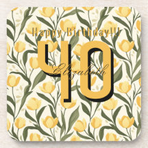 Custom Tulip Flower 70Th Birthday