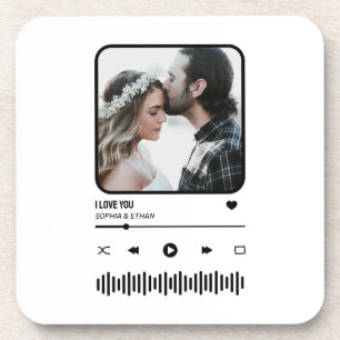 Dessous-de-verre Custome Photo Song Playlist Couple Valentine's Day