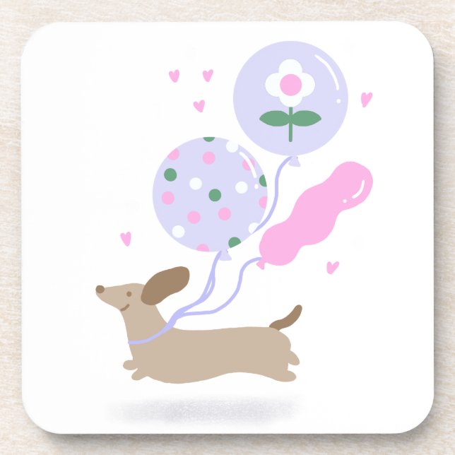Dessous-de-verre Cute Dachshund Weiner Amoureux des chiens Party ro (Devant)