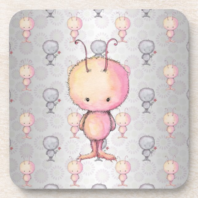 Dessous-de-verre Cute Fluffy Monsters (Devant)