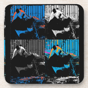 Dessous-de-verre Cute Giant Panda Ours avec savoureux Feuilles Bamb