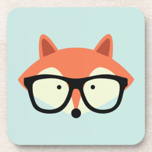 Dessous-de-verre Cute Hipster Red Fox