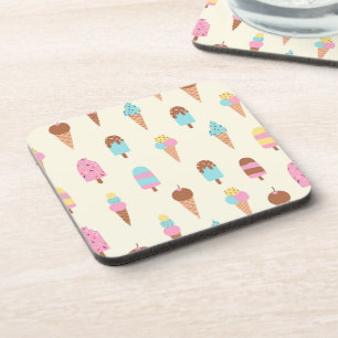 Dessous-de-verre Cute Pastel Motif de crème glacée