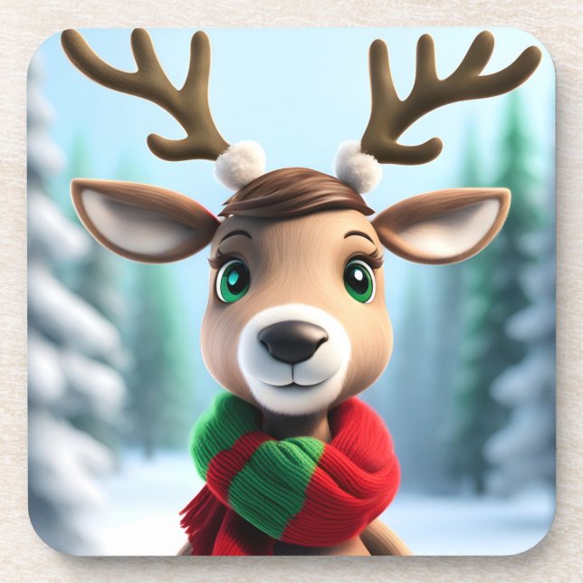 Dessous-de-verre Cute Reindeer (Devant)