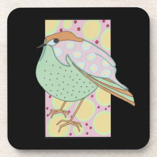 Dessous-de-verre Cute Stylé Pastel Songbird encadré