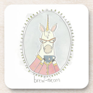 Dessous-de-verre Cutie caféinée   Brew Unicorn