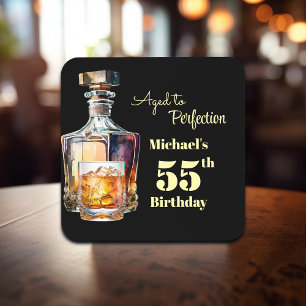 Dessous-de-verre Cuvée Parfaite Homme 55e Anniversaire Whisky