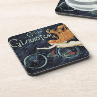 Dessous-de-verre Cycles Gladiator, Art nouveau victorien vintage