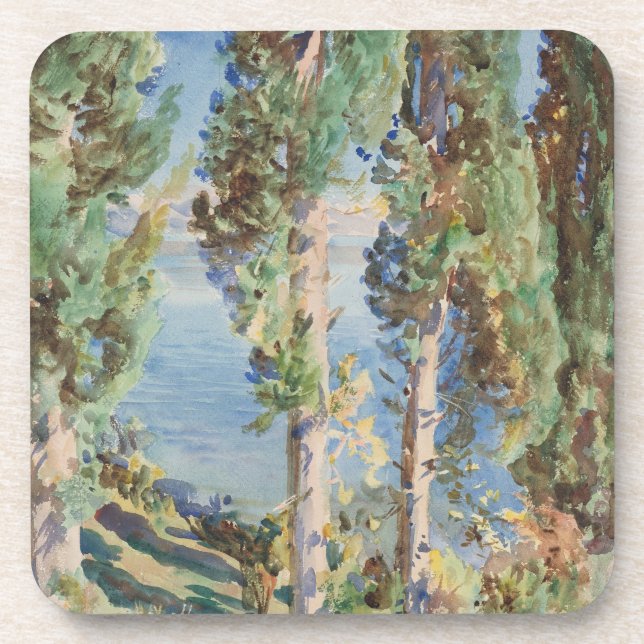Dessous-de-verre Cyprès de Corfou par John Singer Sargent (Devant)