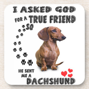 Dessous-de-verre Dachshund Cadeau Miniature, Chien De Saucisse, Wog