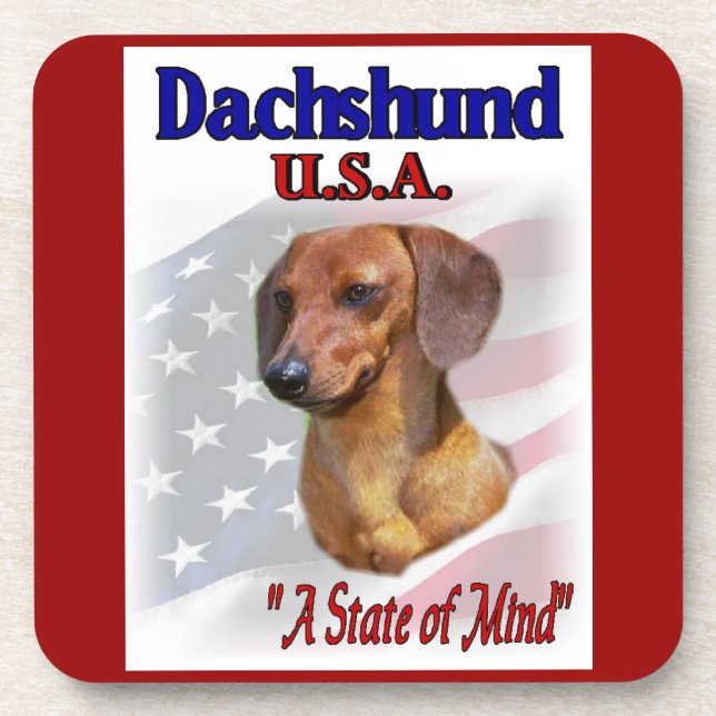 Dessous-de-verre Dachshund USA (Devant)