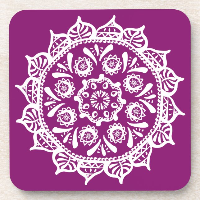 Dessous-de-verre Dahlia Mandala (Devant)