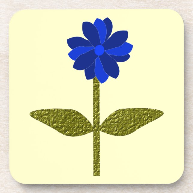 Dessous de verre Daisy Ocean Blue Cork (Devant)