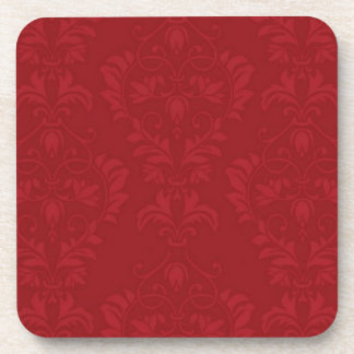 Dessous-de-verre Damas rouge