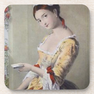 Dessous-de-verre Dame avec cartes