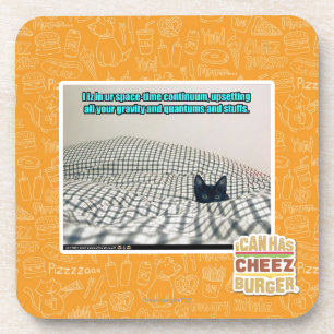 Dessous-de-verre Dans le continuum de temps d'espace d'ur