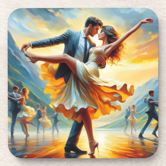 Dessous-de-verre Danse de Salon Danse Swing Musique Danse (Devant)