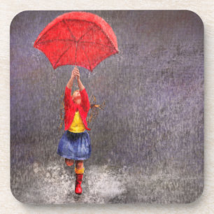 Dessous-de-verre Danse sous la pluie