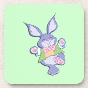 Dessous-de-verre Danser Purple Bunny Mint Pâques