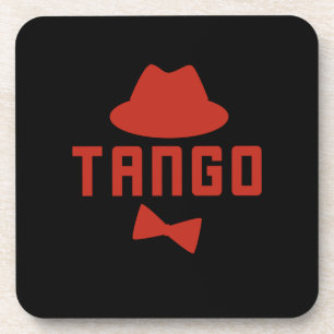 Dessous-de-verre Danseur de la Cravate de la boîte de Tango Rouge a