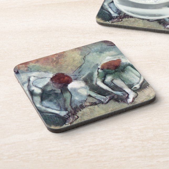 Dessous-de-verre Danseuses Lacant leurs Chaussures par Edgar Degas (Côté gauche)
